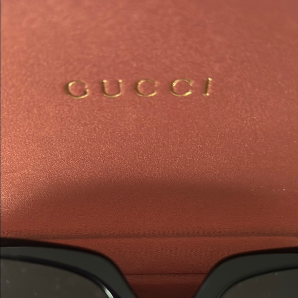 Gucci Black Sunglasses with Gold Accents
